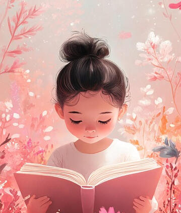 Phonics Programme Helping Children Flourish in Reading Child smiling while reading, representing specialist phonics support with Cherry On The Cake Phonics impactful programme